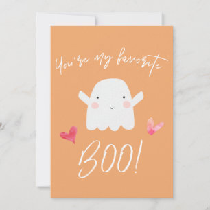 "Je bent mijn favoriete Boo!" Cute Halloween Ghost Feestdagenkaart