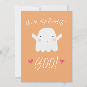 "Je bent mijn favoriete Boo!" Cute Halloween Ghost Kaart