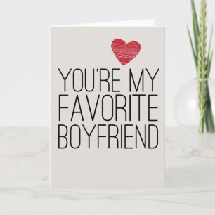 Je bent mijn favoriete boyvriend Funny Love Card Feestdagen Kaart