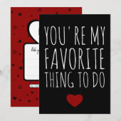 Je bent mijn favoriete ding om grappige dag te doe feestdagenkaart (Voorkant / Achterkant)