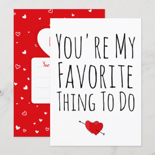 Je bent mijn favoriete ding om grappige dag te doe feestdagenkaart