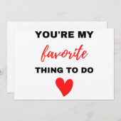 Je bent mijn favoriete ding om zwart te maken feestdagenkaart (Voorkant / Achterkant)