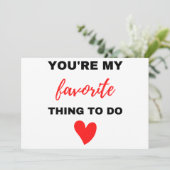 Je bent mijn favoriete ding om zwart te maken feestdagenkaart (Staand voorkant)