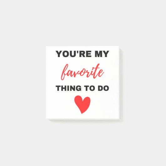 Je bent mijn favoriete ding om zwart te maken post-it® notes (Voorkant)