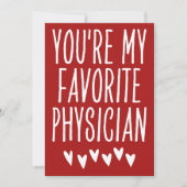 Je bent mijn favoriete dokter Funny Valentijnsdag Feestdagenkaart (Voorkant)