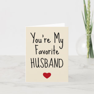 Je bent mijn favoriete echtgenoot Funny Vday - Val Feestdagen Kaart