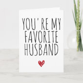 Je bent mijn favoriete echtgenoot Funny Vday - Val Kaart (Voorkant)