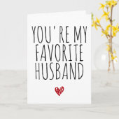 Je bent mijn favoriete echtgenoot Funny Vday - Val Kaart (Gele Bloem)