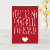 Je bent mijn favoriete echtgenoot Funny Vday - Val Kaart (Gele Bloem)