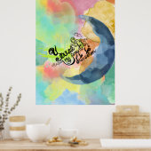 Je bent mijn favoriete INK waterverf quote Poster (Keuken)