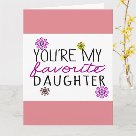 Je bent mijn favoriete Kaart (Gele Bloem)