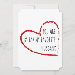 Je bent mijn favoriete man, grappig design feestdagenkaart