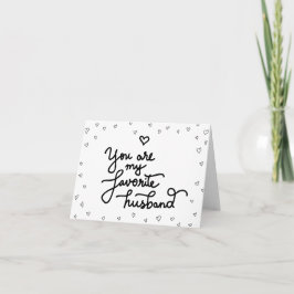 Je bent mijn favoriete man Schattige Hearts Valent Feestdagen Kaart