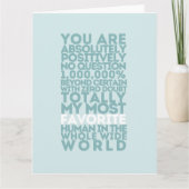 Je bent mijn favoriete mens bedankkaart (Voorkant)
