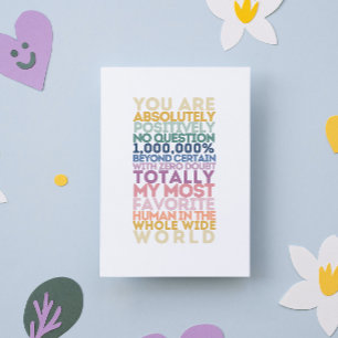 Je bent mijn favoriete mens kaart