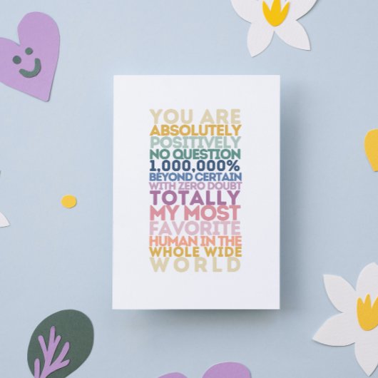 Je bent mijn favoriete mens kaart