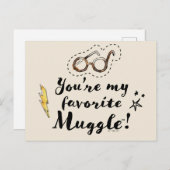 Je bent mijn favoriete Muggle™ Briefkaart (Voorkant / Achterkant)