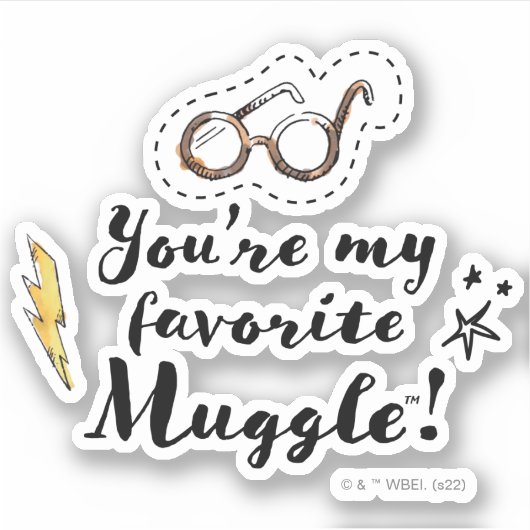 Je bent mijn favoriete Muggle™ Sticker (Voorkant)