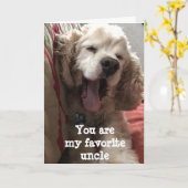 JE BENT MIJN FAVORIETE **** OOM **** VERJAARDAG KAART (Gele Bloem)