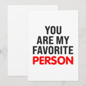 Je bent mijn favoriete persoon feestdagenkaart (Voorkant / Achterkant)