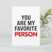 Je bent mijn favoriete persoon feestdagenkaart (Staand voorkant)