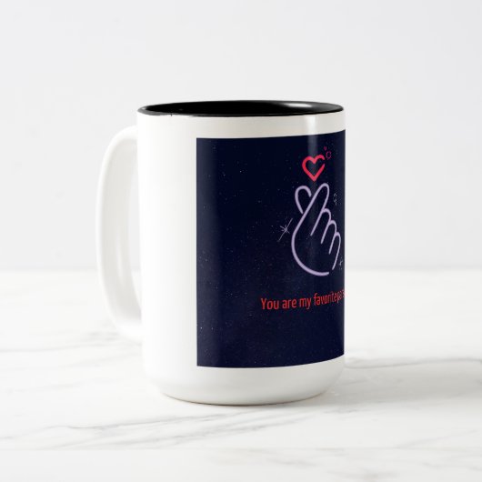 "Je bent mijn favoriete persoon" Keramische Mok (Voorkant links)