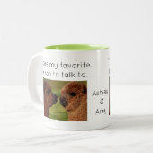 Je bent mijn favoriete persoon om te praten met tweekleurige koffiemok (Voorkant links)