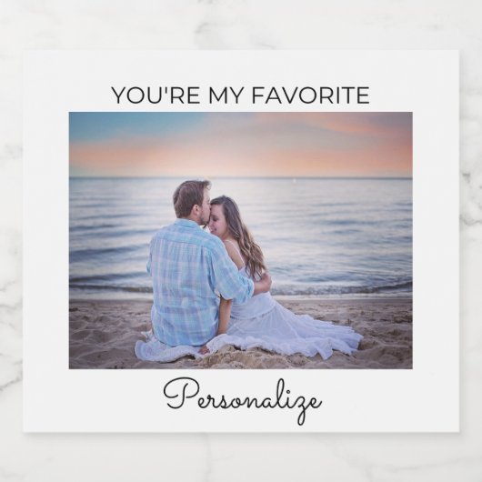 Je bent mijn favoriete persoonlijke bierlabel bier etiket (Enkel label)