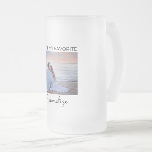 Je bent mijn favoriete persoonlijke vooringenomen  matglas bierpul (Voorkant rechts)