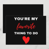 Je bent mijn favoriete taak feestdagenkaart (Voorkant / Achterkant)