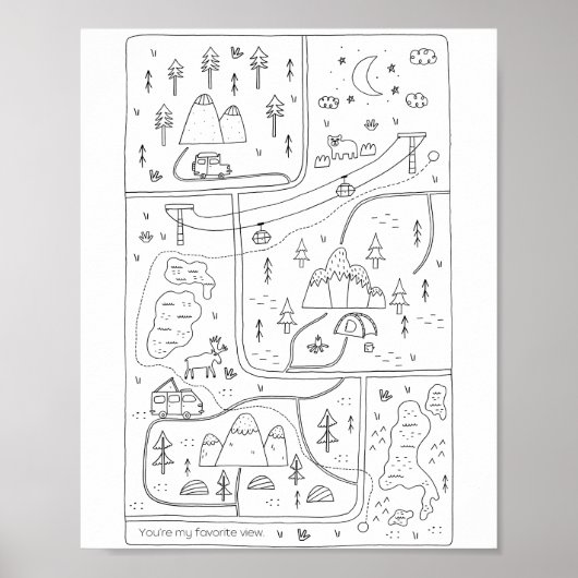 Je bent mijn favoriete Uitzicht Poster (Voorkant)