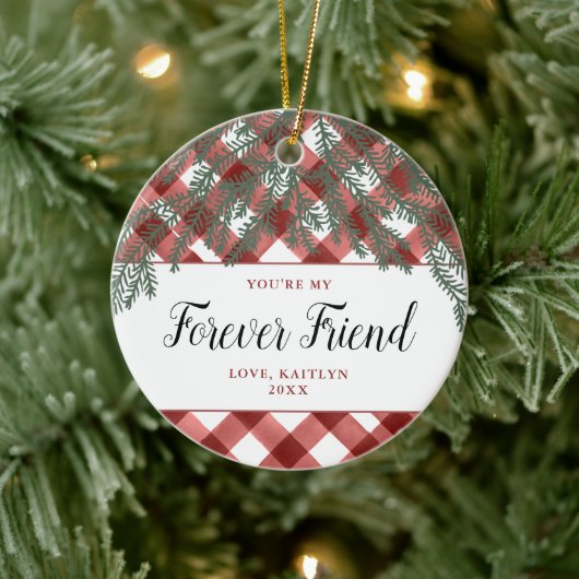 Je bent mijn Forever Vriend Gepersonaliseerd Gecon Keramisch Ornament (Boom)