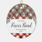Je bent mijn Forever Vriend Gepersonaliseerd Gecon Keramisch Ornament (Links)
