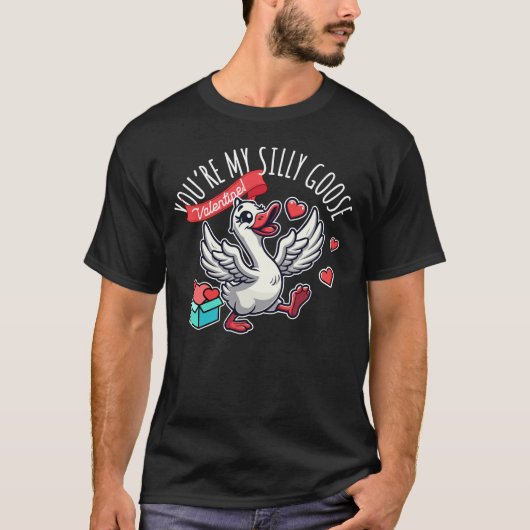 Je bent mijn Gekke gans - Grappig Valentijn ontwer T-shirt (Voorkant)