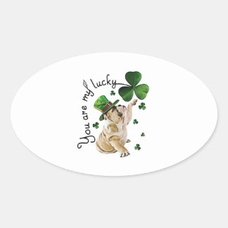 Je bent mijn geluk ovale sticker