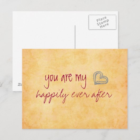 Je bent mijn gelukkige nabestaanden briefkaart (Voorkant / Achterkant)