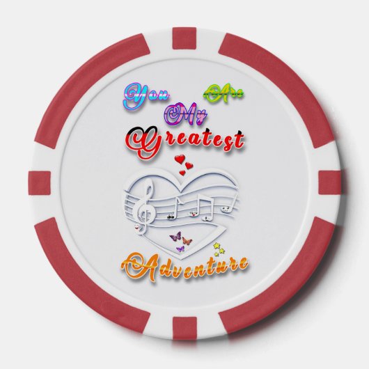 Je Bent Mijn Grootste Avontuur Poker Chips (Voorkant)