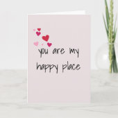 Je bent mijn Happy Place Cute Valentijnsdag Kaart (Voorkant)