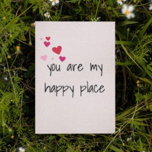 Je bent mijn Happy Place Cute Valentijnsdag Kaart