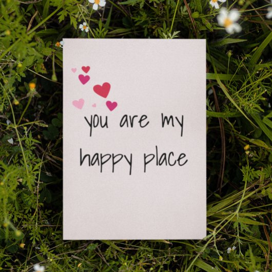Je bent mijn Happy Place Cute Valentijnsdag Kaart