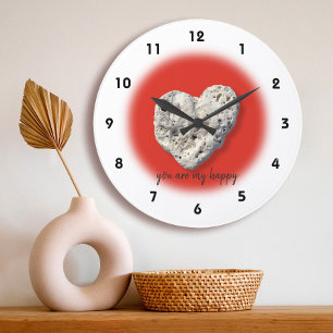 Je bent mijn Happy Quote Hawaii Coral Heart Foto Grote Klok