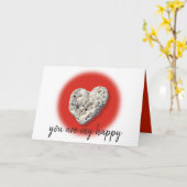 Je bent mijn Happy Script Hawaii Coral Heart Foto Kaart (Gele Bloem)