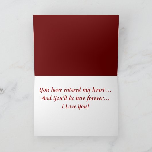 Je bent mijn hart binnengegaan kaart (Binnen)