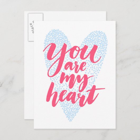 Je bent mijn hart briefkaart (Voorkant / Achterkant)