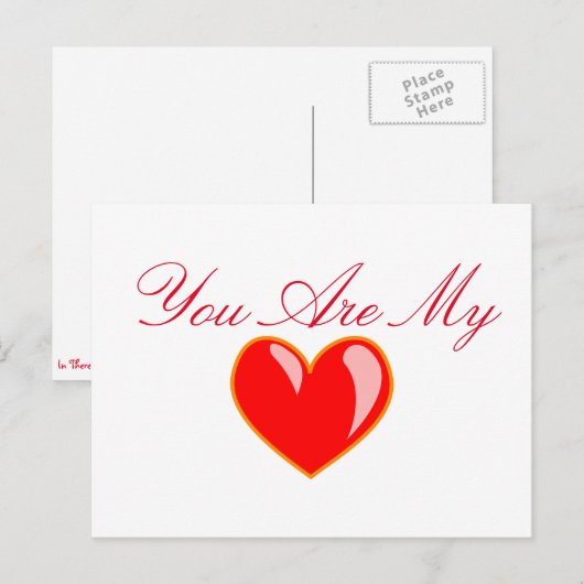 "Je bent mijn hart" Briefkaart (Voorkant / Achterkant)