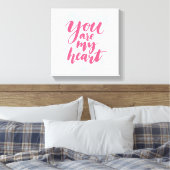 Je bent mijn hart canvas afdruk (Insitu (Slaapkamer))