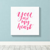 Je bent mijn hart canvas afdruk (Insitu (Houten vloer))