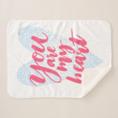 Je bent mijn hart sherpa deken (Voorkant (horizontaal))