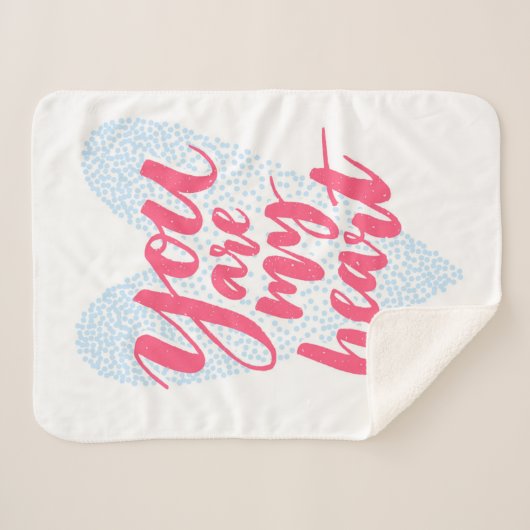 Je bent mijn hart sherpa deken (Voorkant (horizontaal))