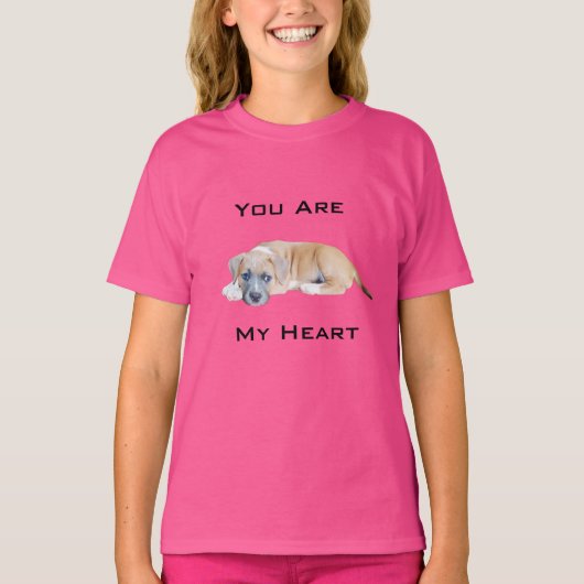 Je bent mijn hart. t-shirt (Voorkant)